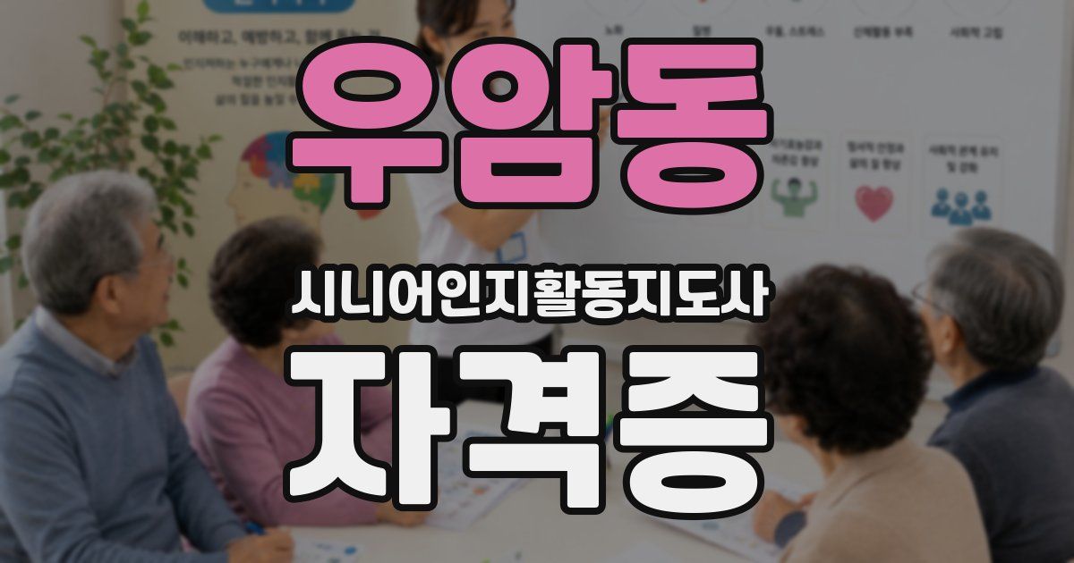 우암동 시니어인지활동지도사 자격증