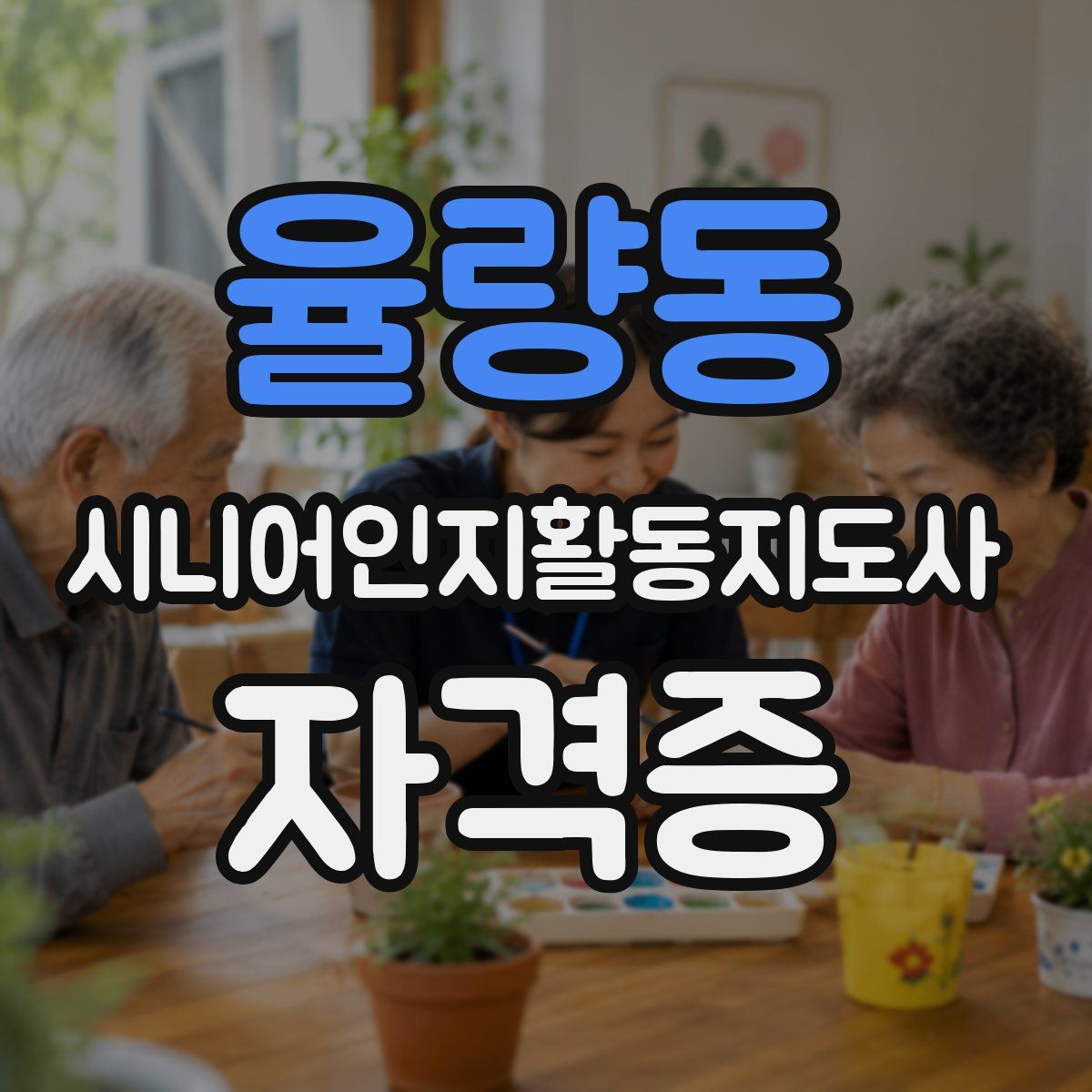 율량동 시니어인지활동지도사 자격증