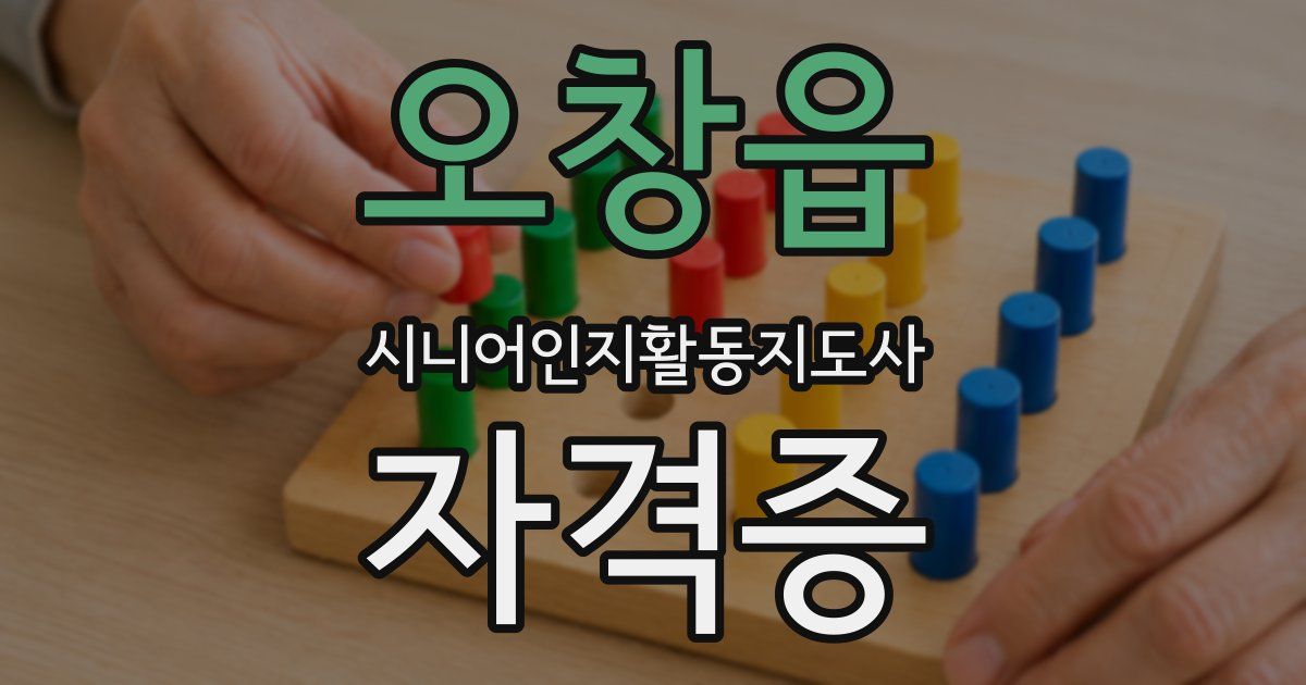 오창읍 시니어인지활동지도사 자격증