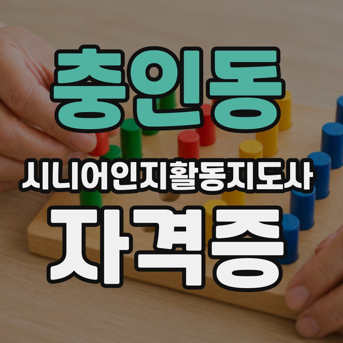충인동 시니어인지활동지도사 자격증