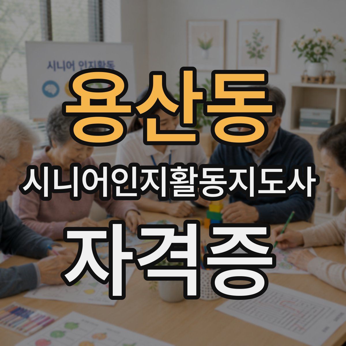 용산동 시니어인지활동지도사 자격증