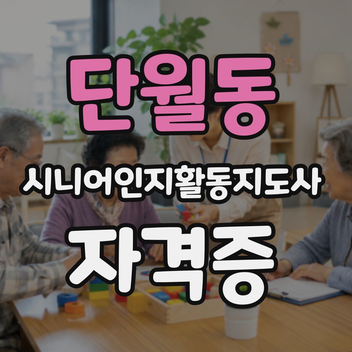 단월동 시니어인지활동지도사 자격증