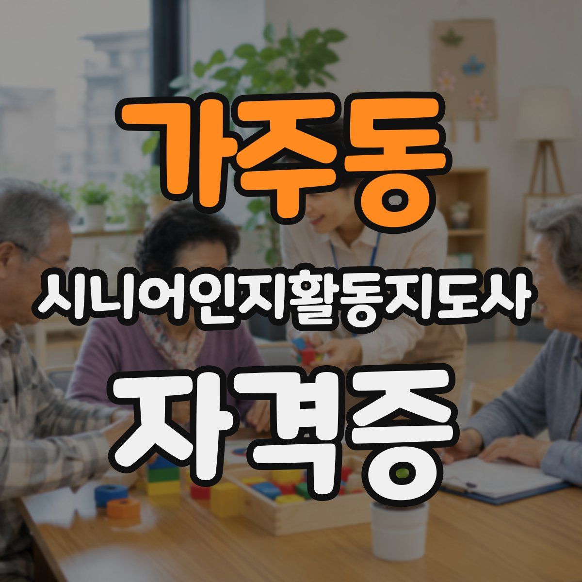 가주동 시니어인지활동지도사 자격증