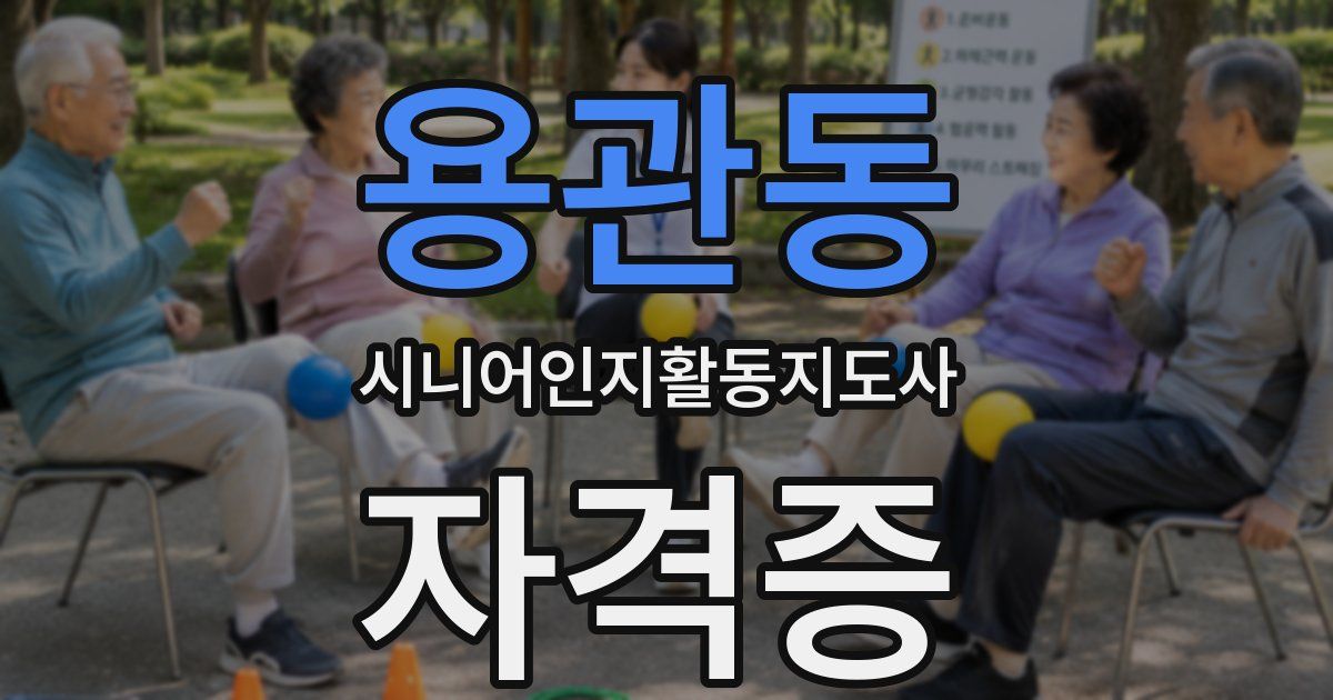 용관동 시니어인지활동지도사 자격증