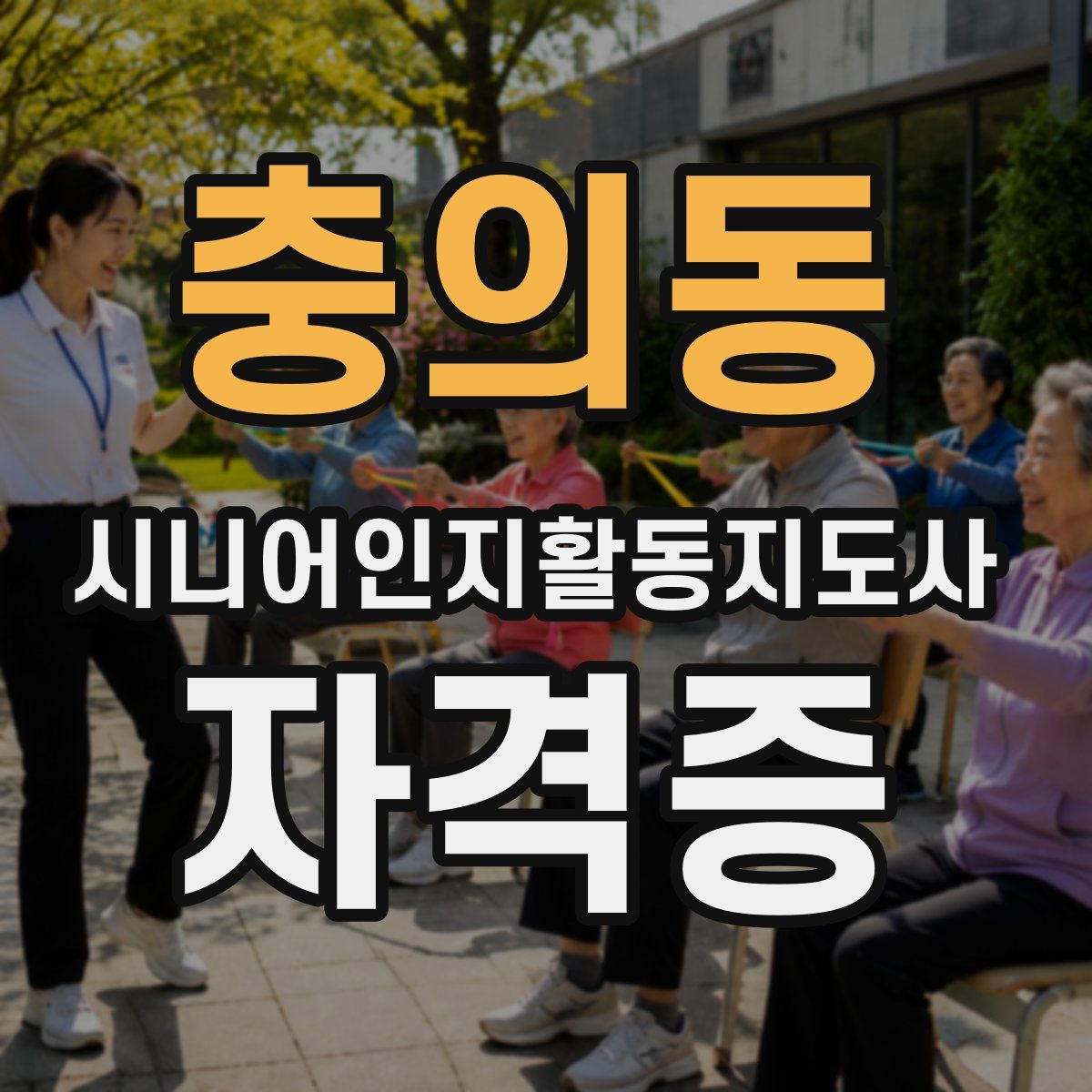 충의동 시니어인지활동지도사 자격증