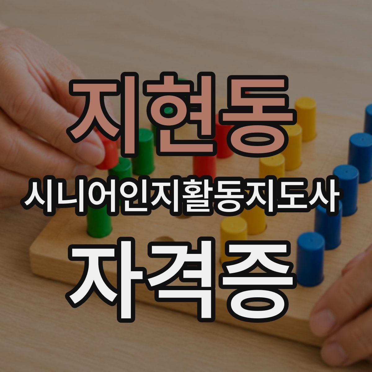 지현동 시니어인지활동지도사 자격증