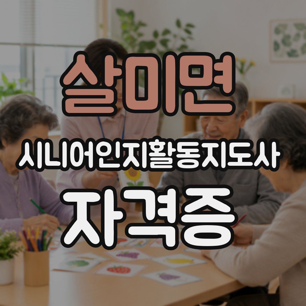 살미면 시니어인지활동지도사 자격증