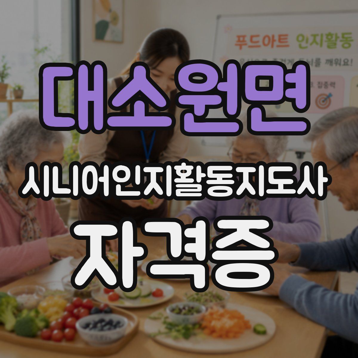 대소원면 시니어인지활동지도사 자격증
