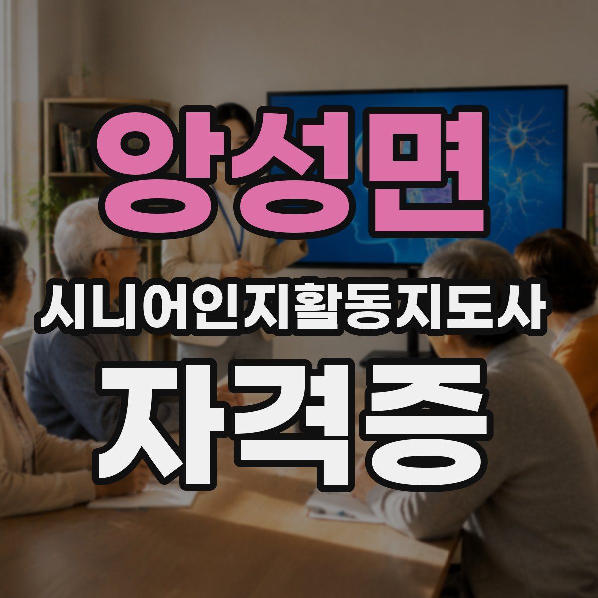 앙성면 시니어인지활동지도사 자격증