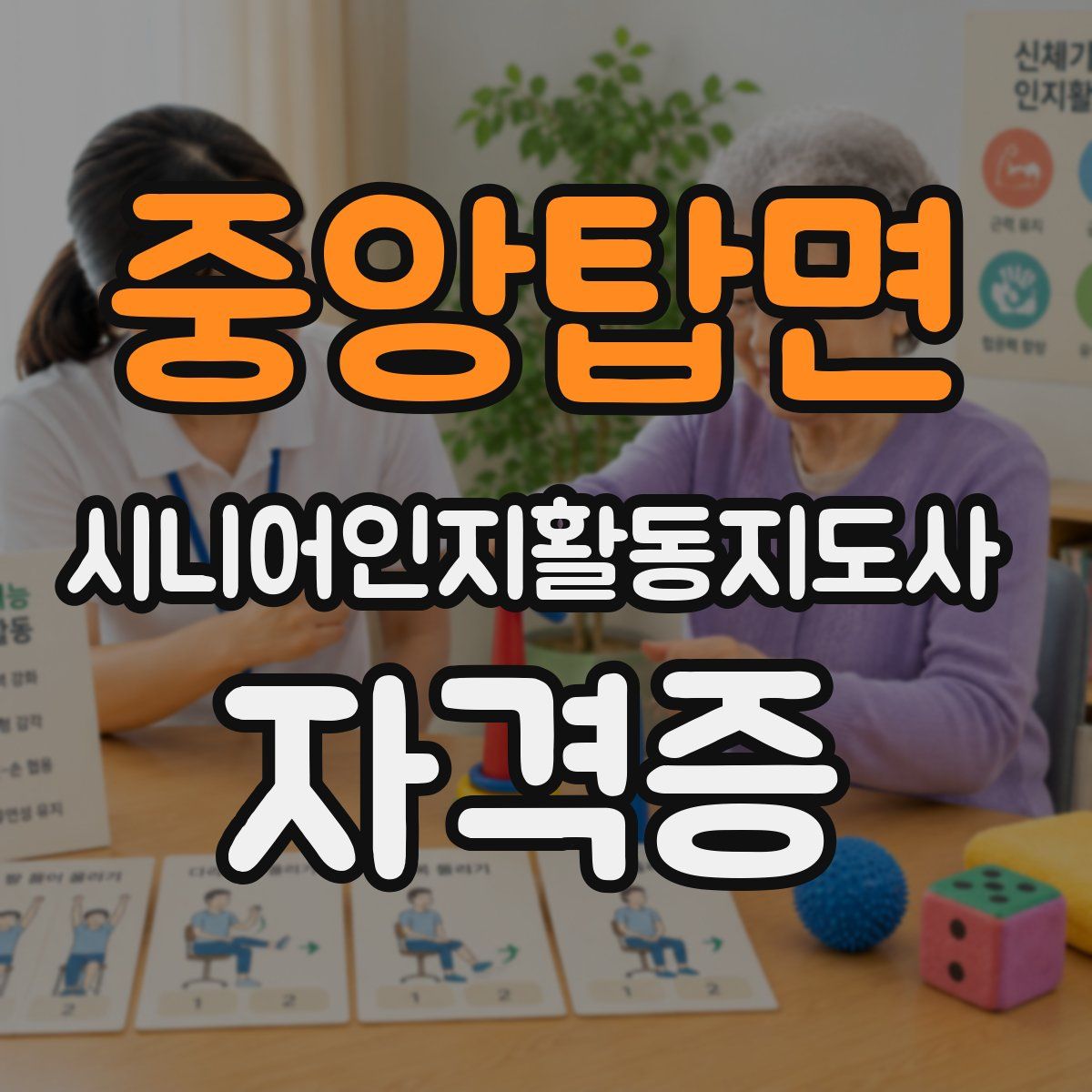 중앙탑면 시니어인지활동지도사 자격증