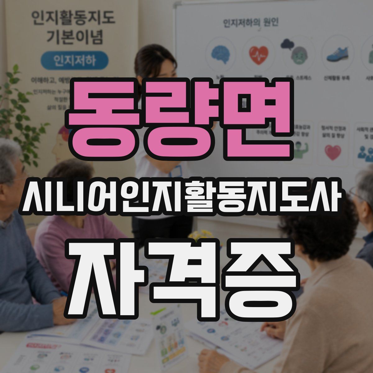 동량면 시니어인지활동지도사 자격증