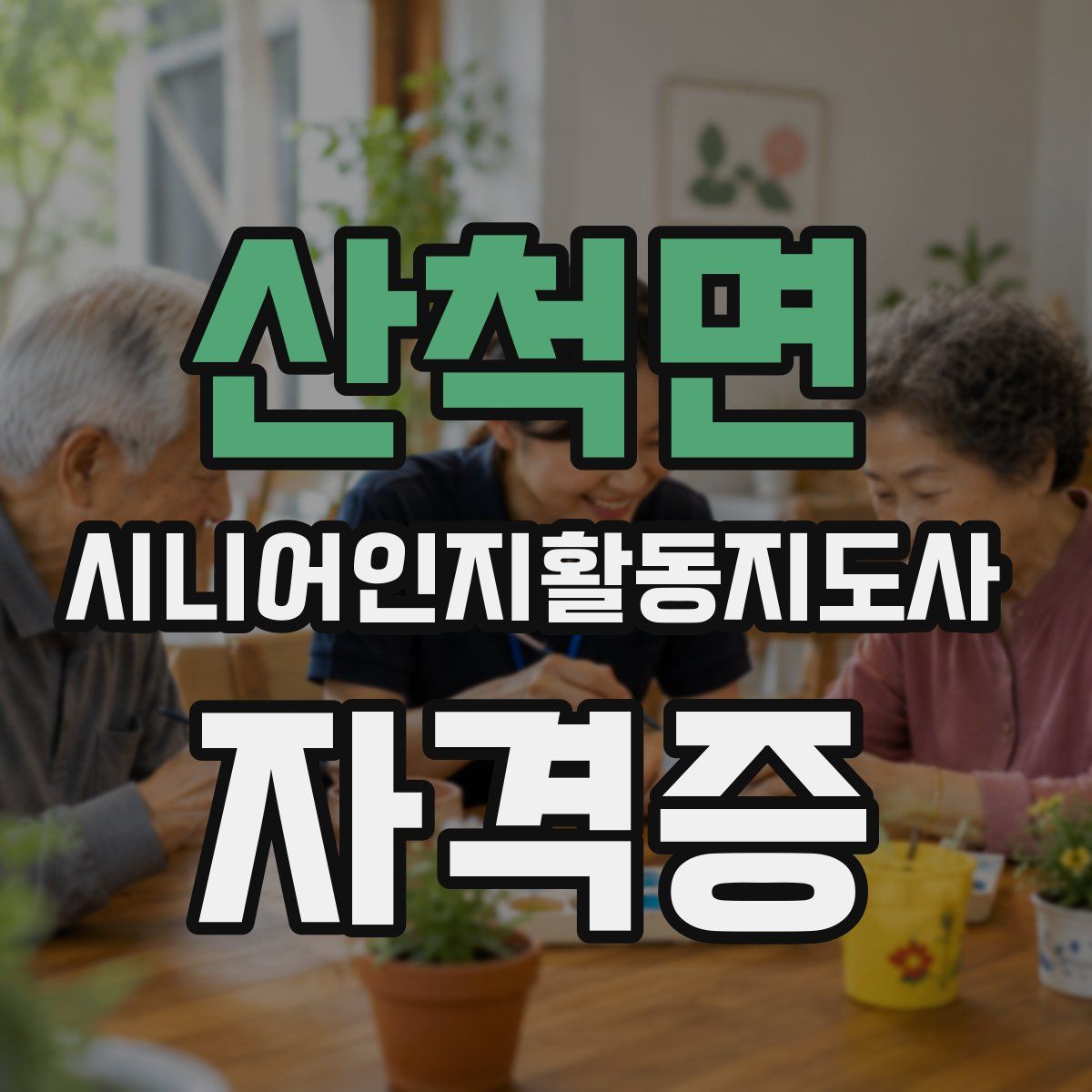산척면 시니어인지활동지도사 자격증