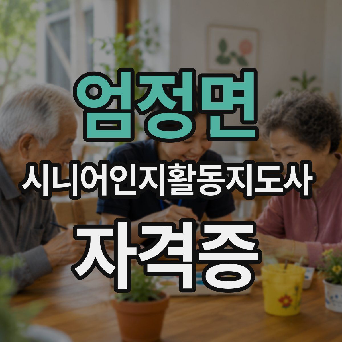 엄정면 시니어인지활동지도사 자격증