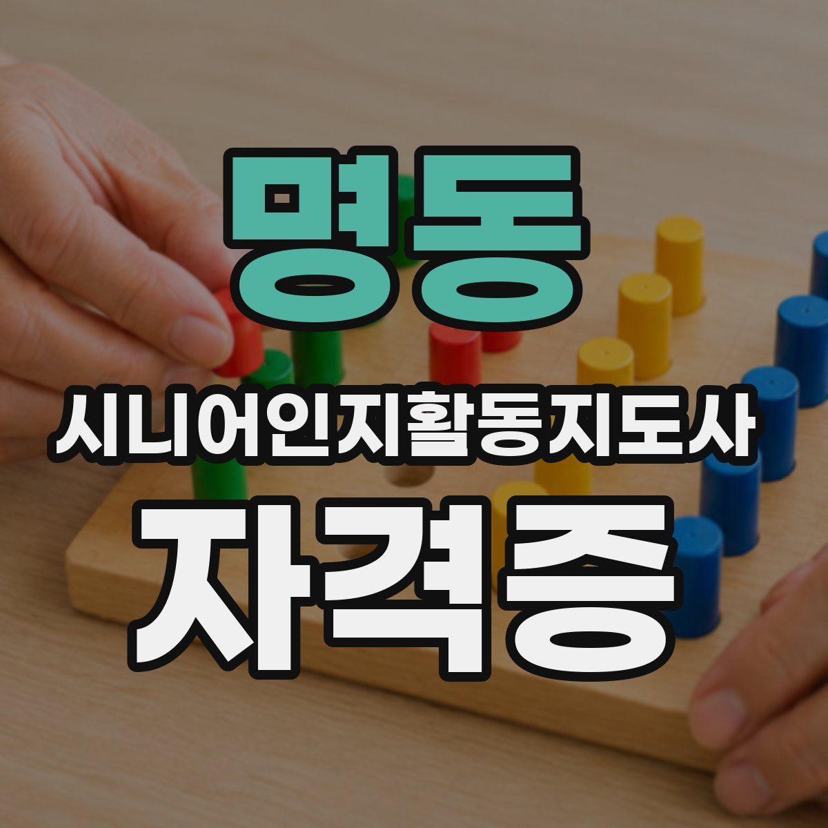 명동 시니어인지활동지도사 자격증