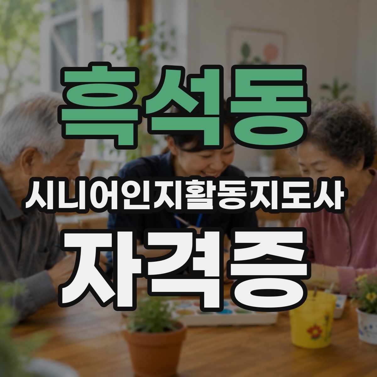 흑석동 시니어인지활동지도사 자격증