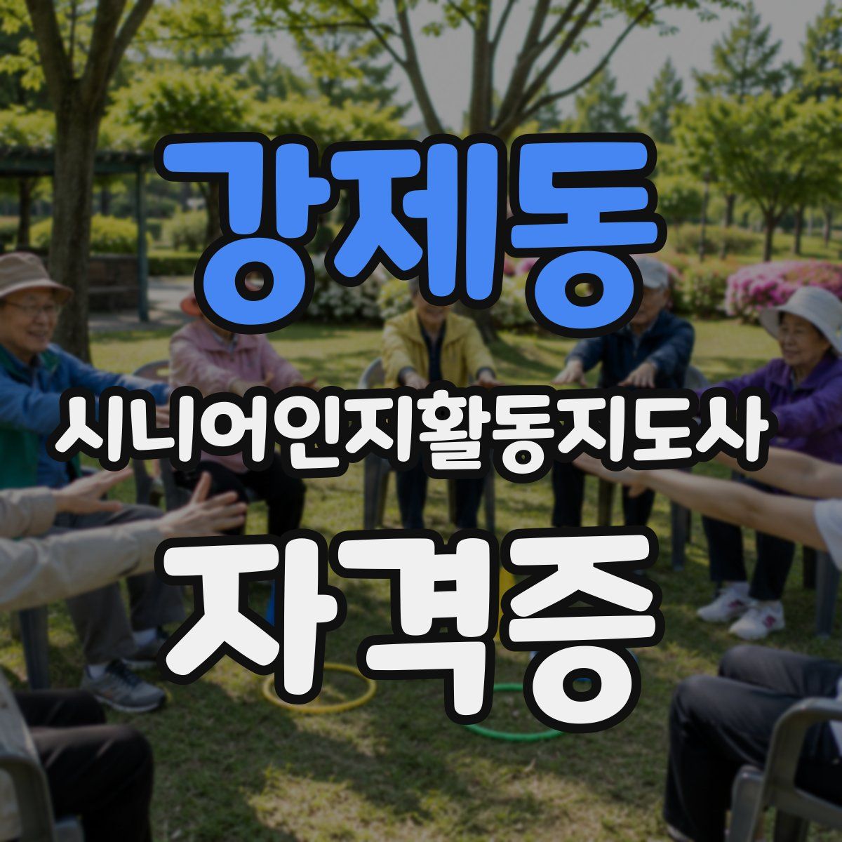 강제동 시니어인지활동지도사 자격증