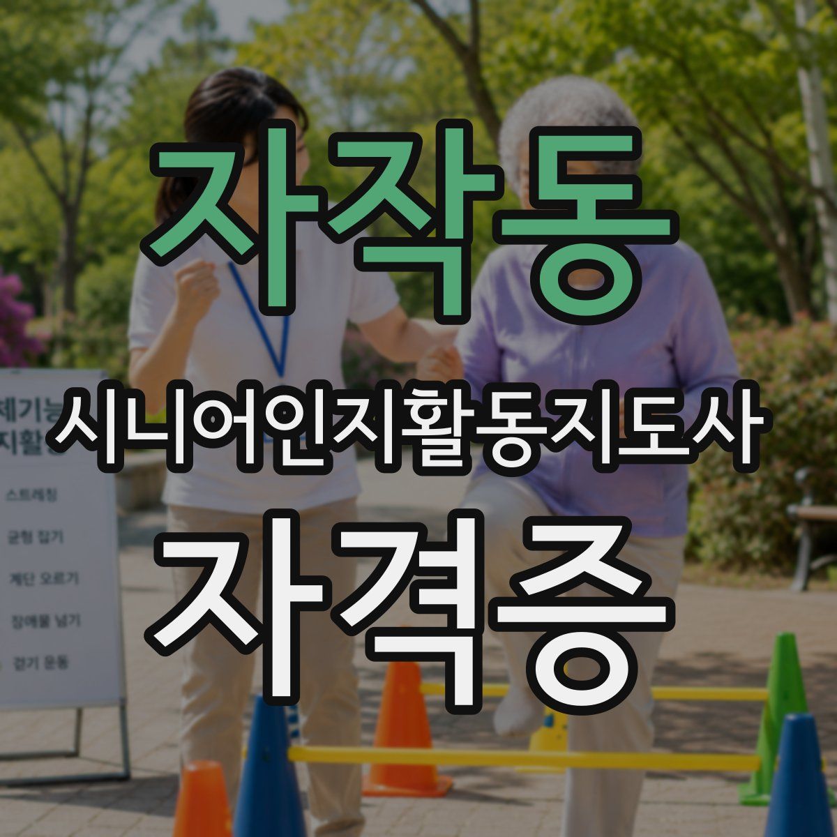 자작동 시니어인지활동지도사 자격증