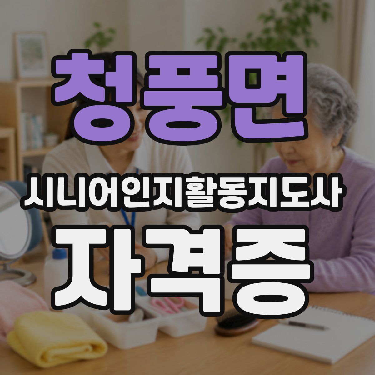 청풍면 시니어인지활동지도사 자격증