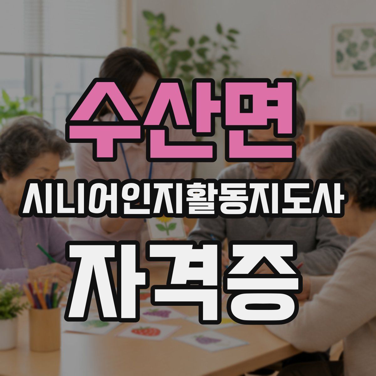 수산면 시니어인지활동지도사 자격증