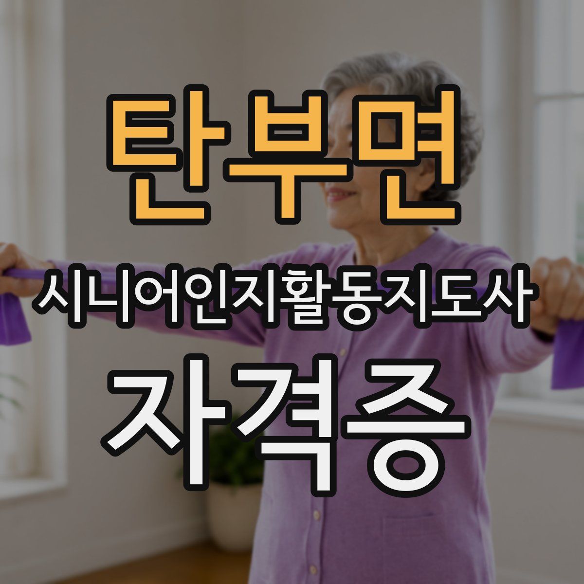 탄부면 시니어인지활동지도사 자격증