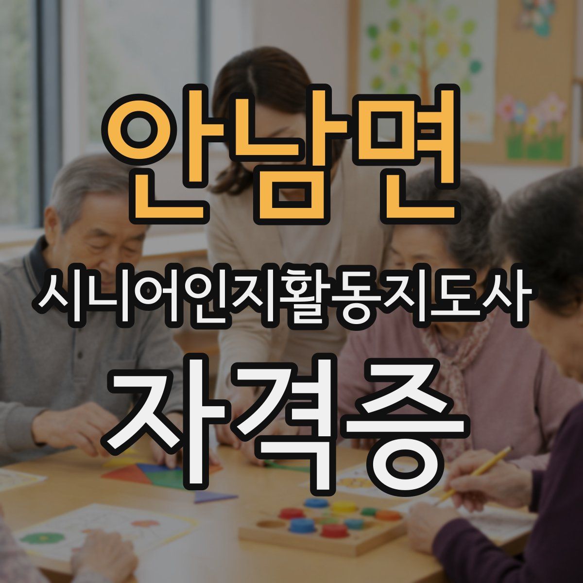 안남면 시니어인지활동지도사 자격증