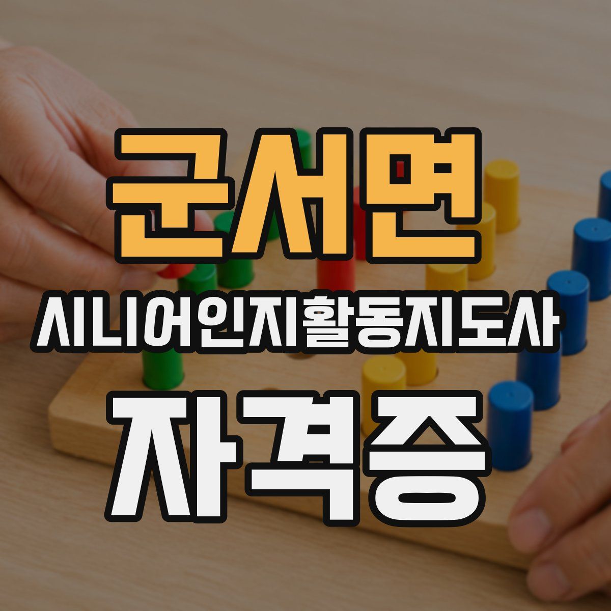 군서면 시니어인지활동지도사 자격증