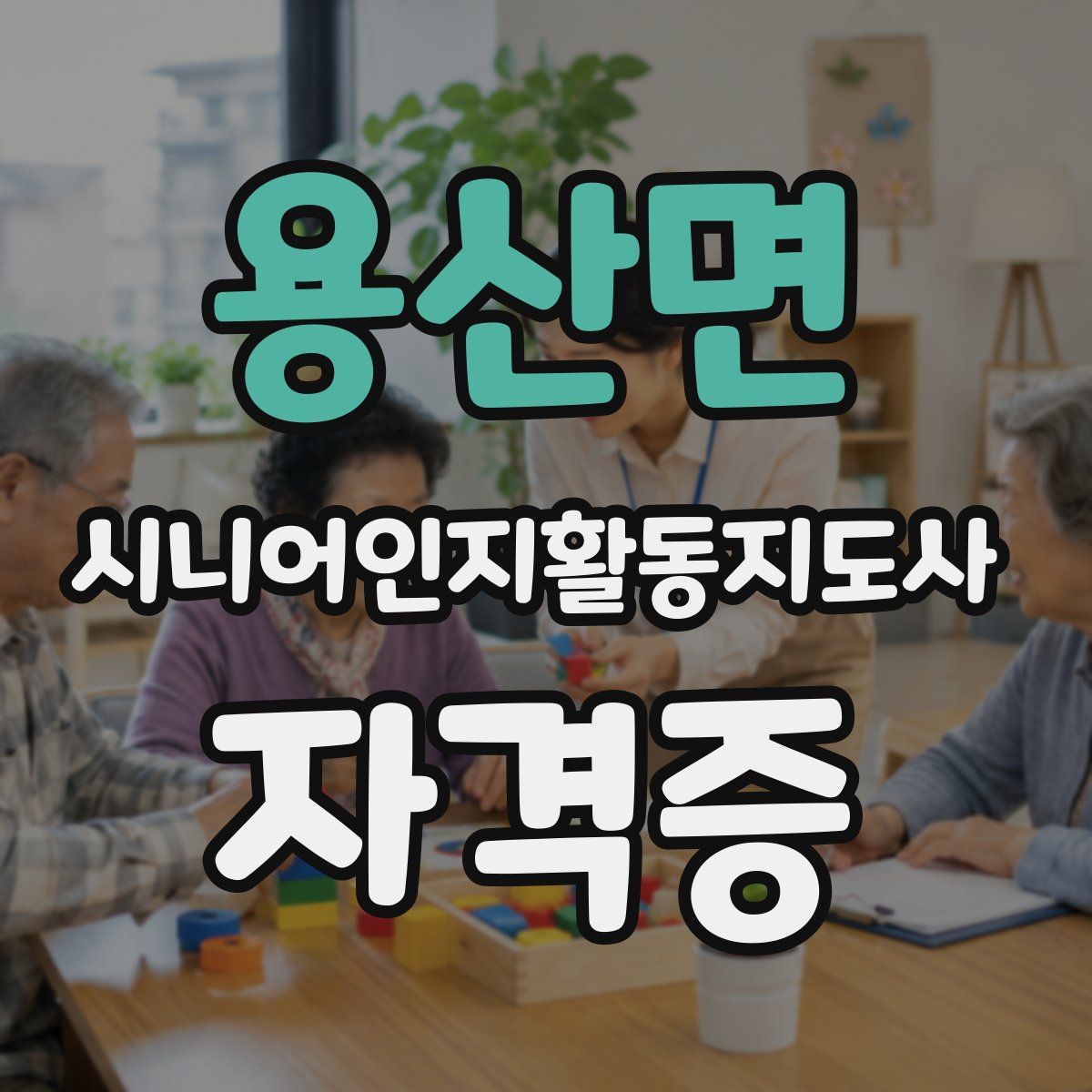 용산면 시니어인지활동지도사 자격증
