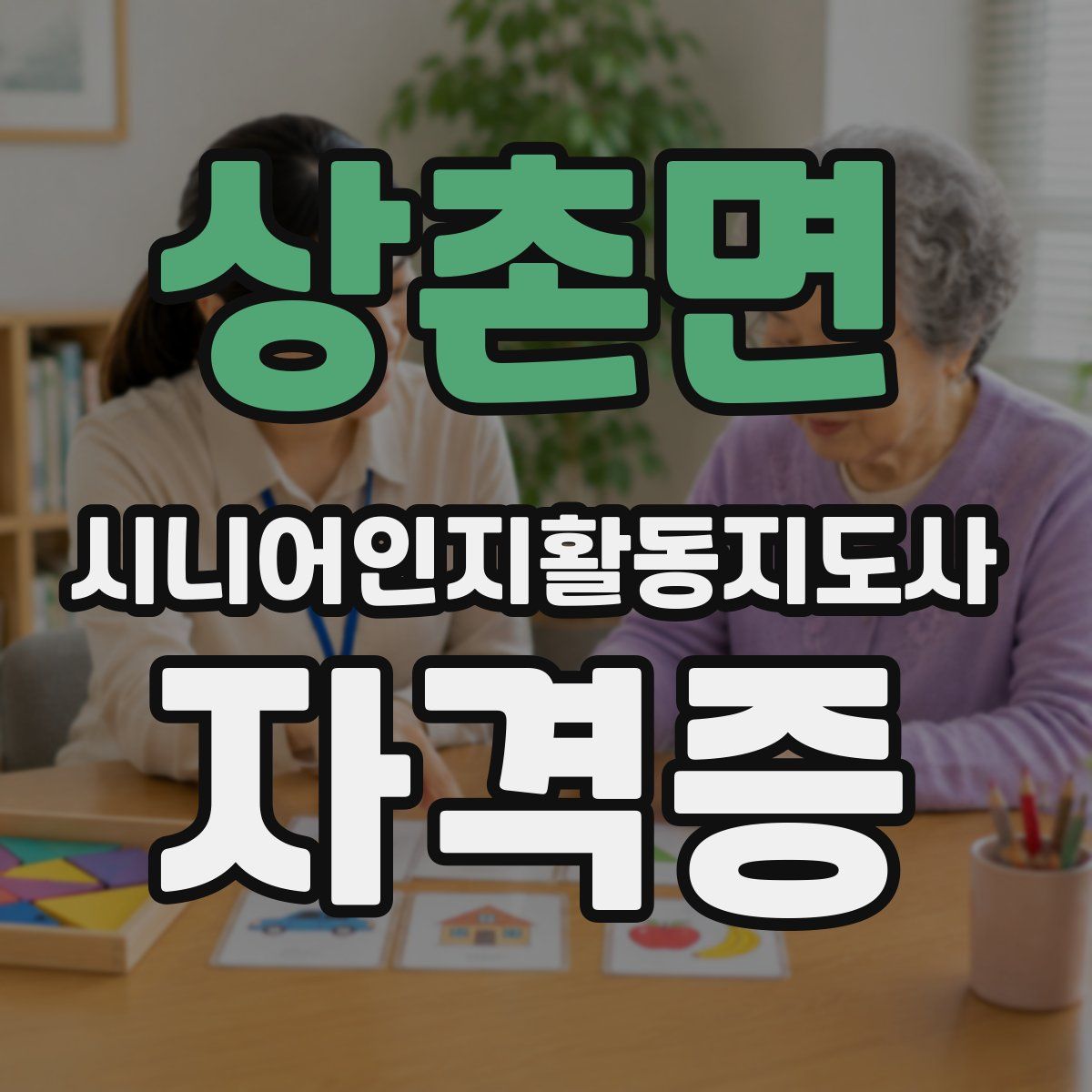 상촌면 시니어인지활동지도사 자격증