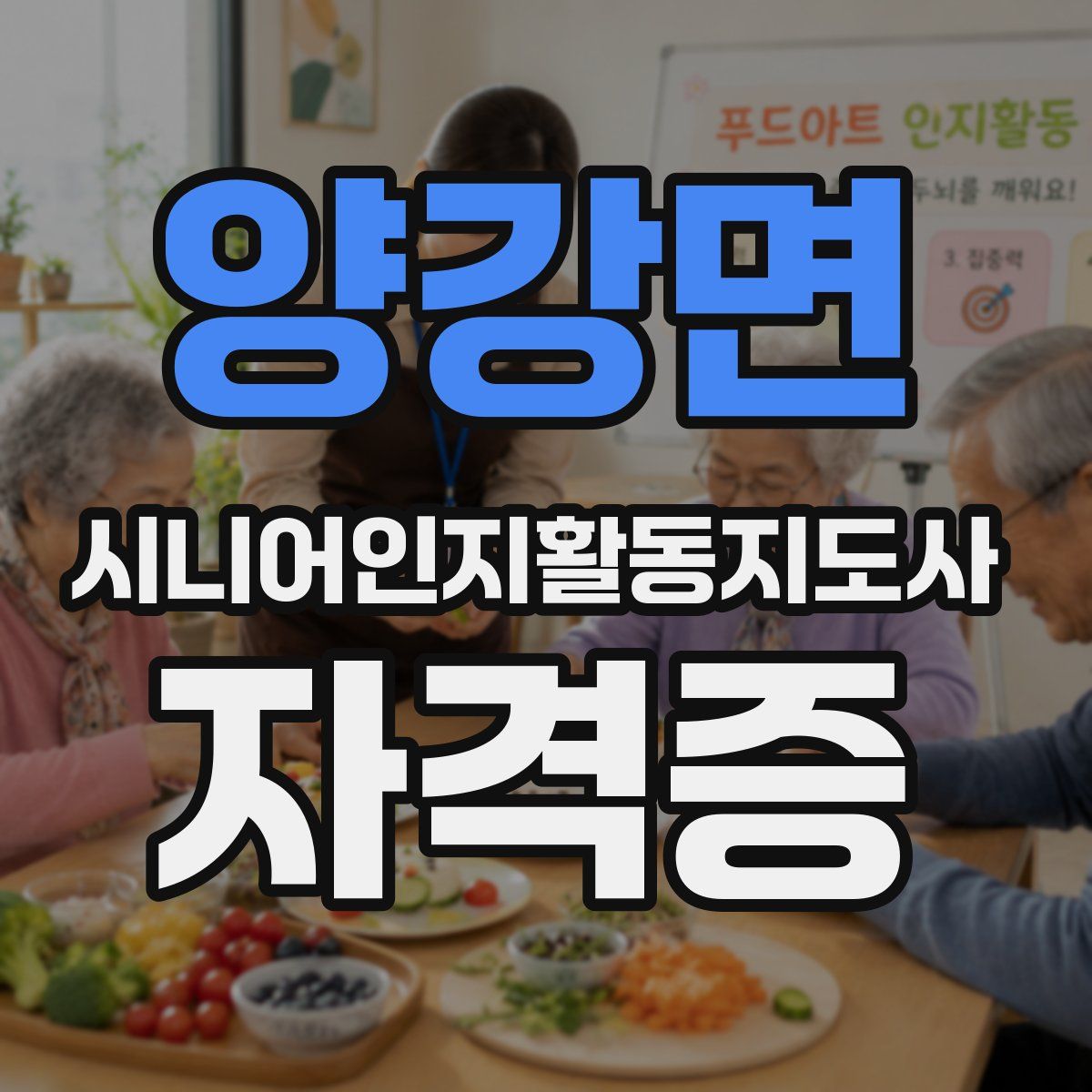 양강면 시니어인지활동지도사 자격증