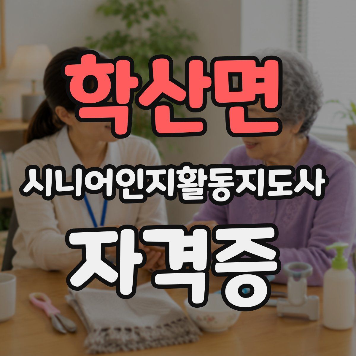 학산면 시니어인지활동지도사 자격증