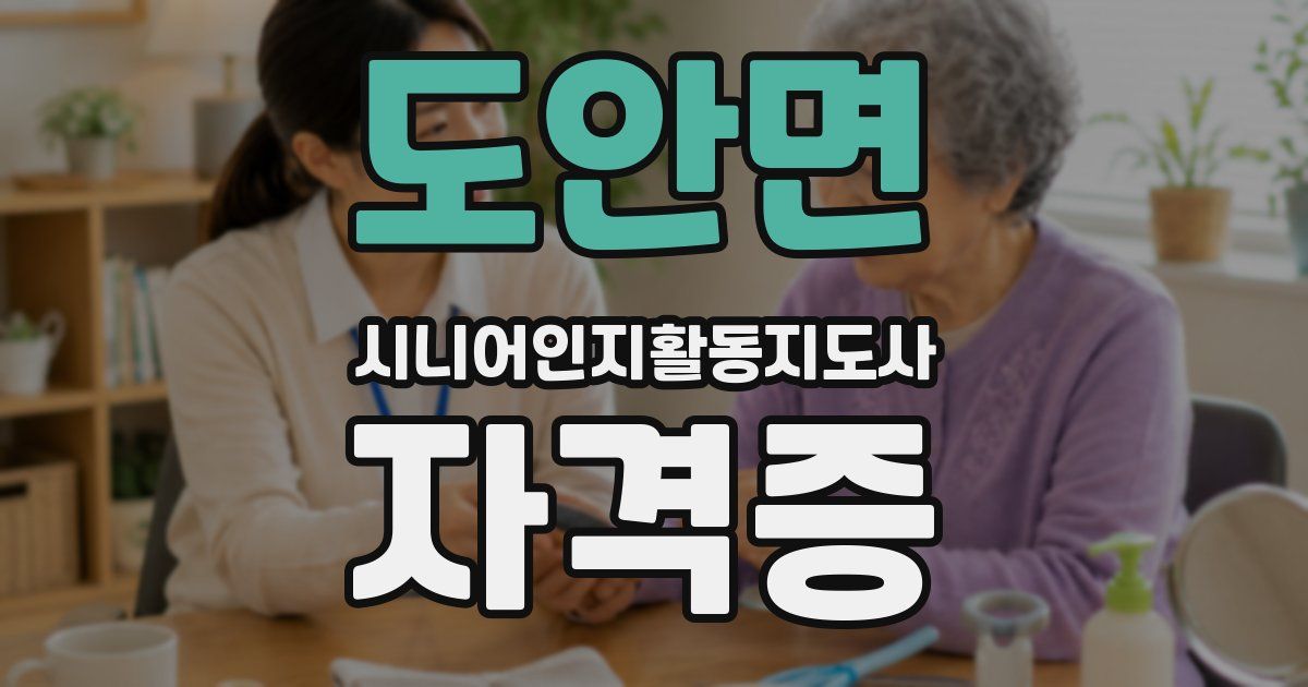 도안면 시니어인지활동지도사 자격증