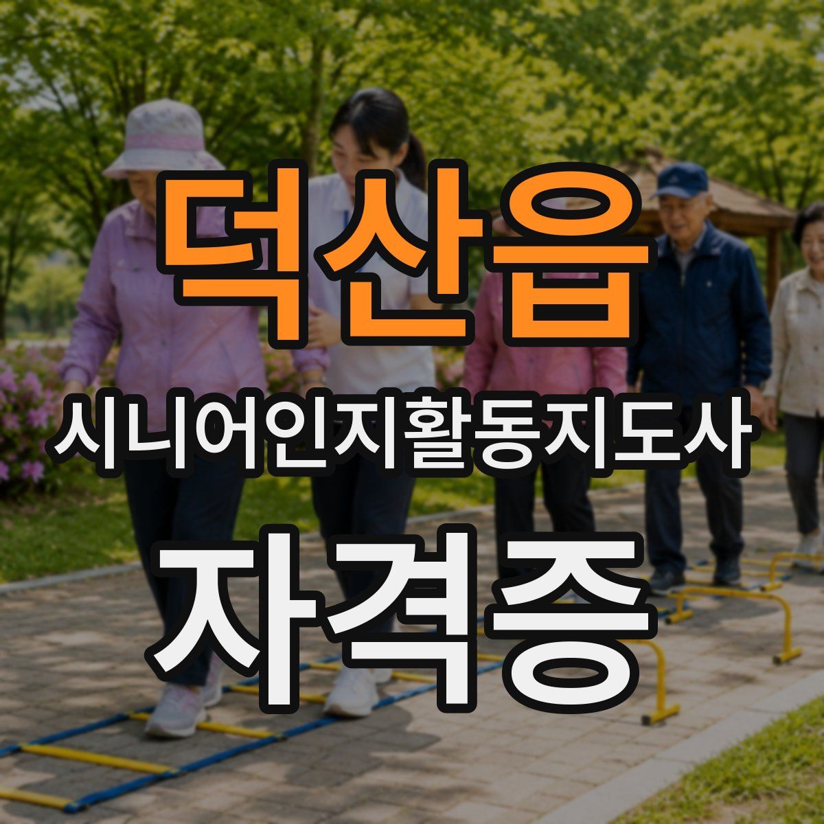 덕산읍 시니어인지활동지도사 자격증