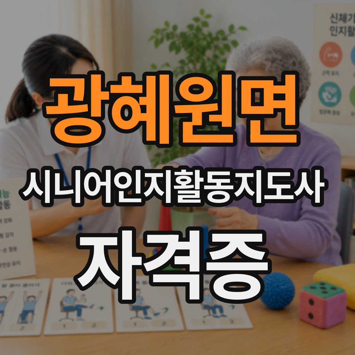 광혜원면 시니어인지활동지도사 자격증