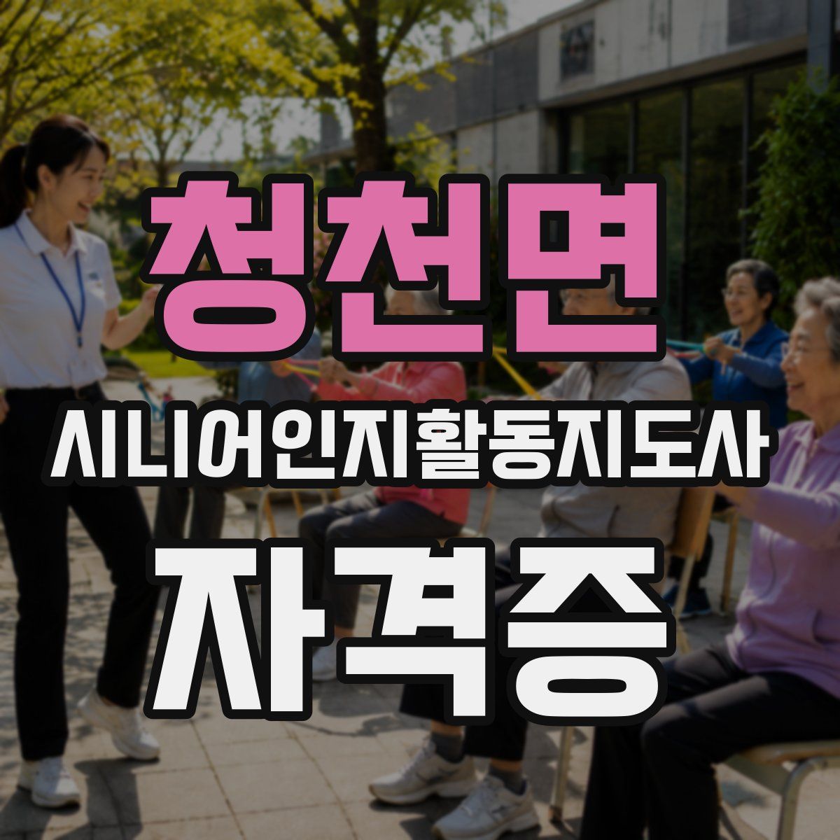 청천면 시니어인지활동지도사 자격증