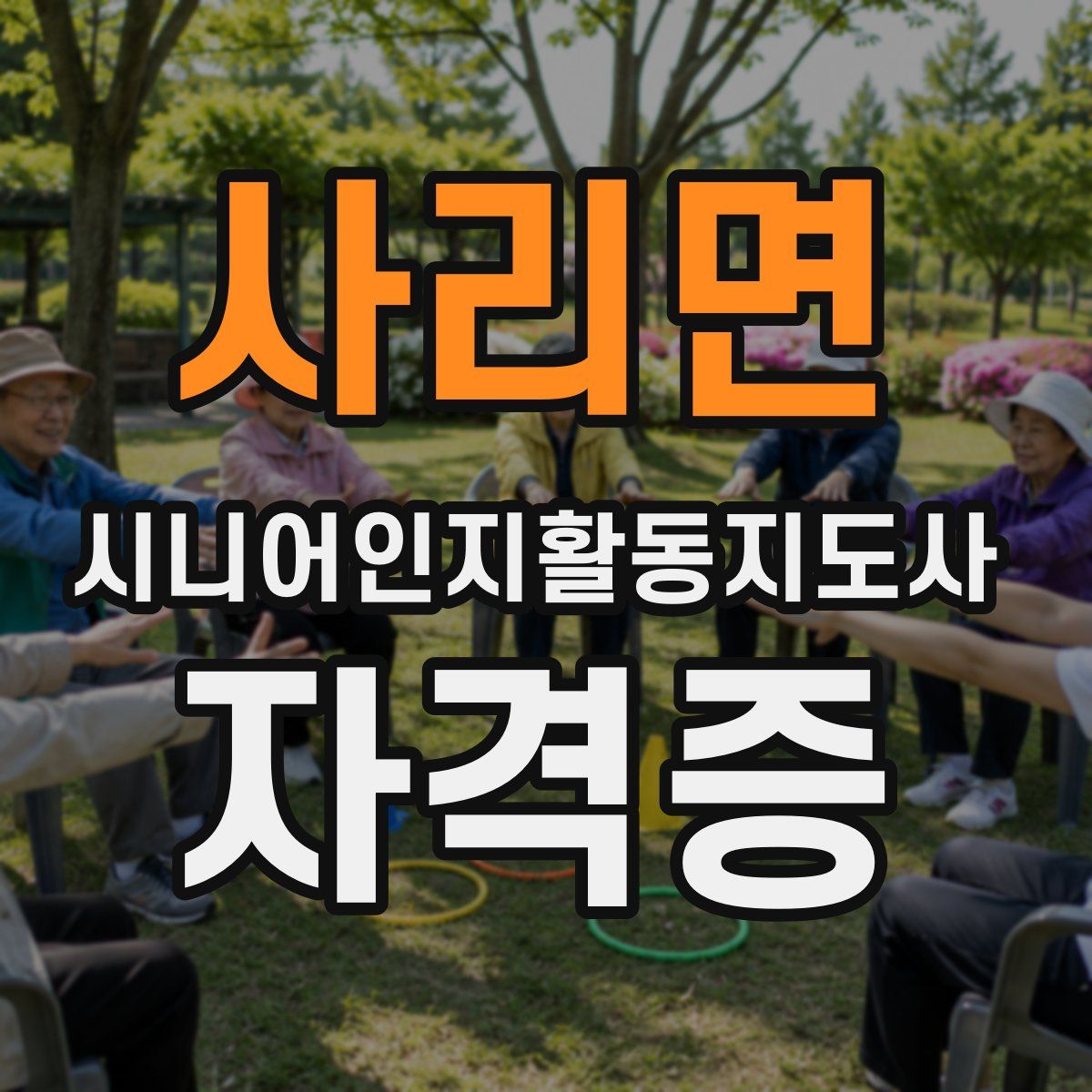 사리면 시니어인지활동지도사 자격증