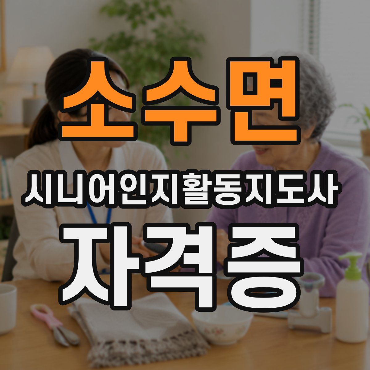 소수면 시니어인지활동지도사 자격증