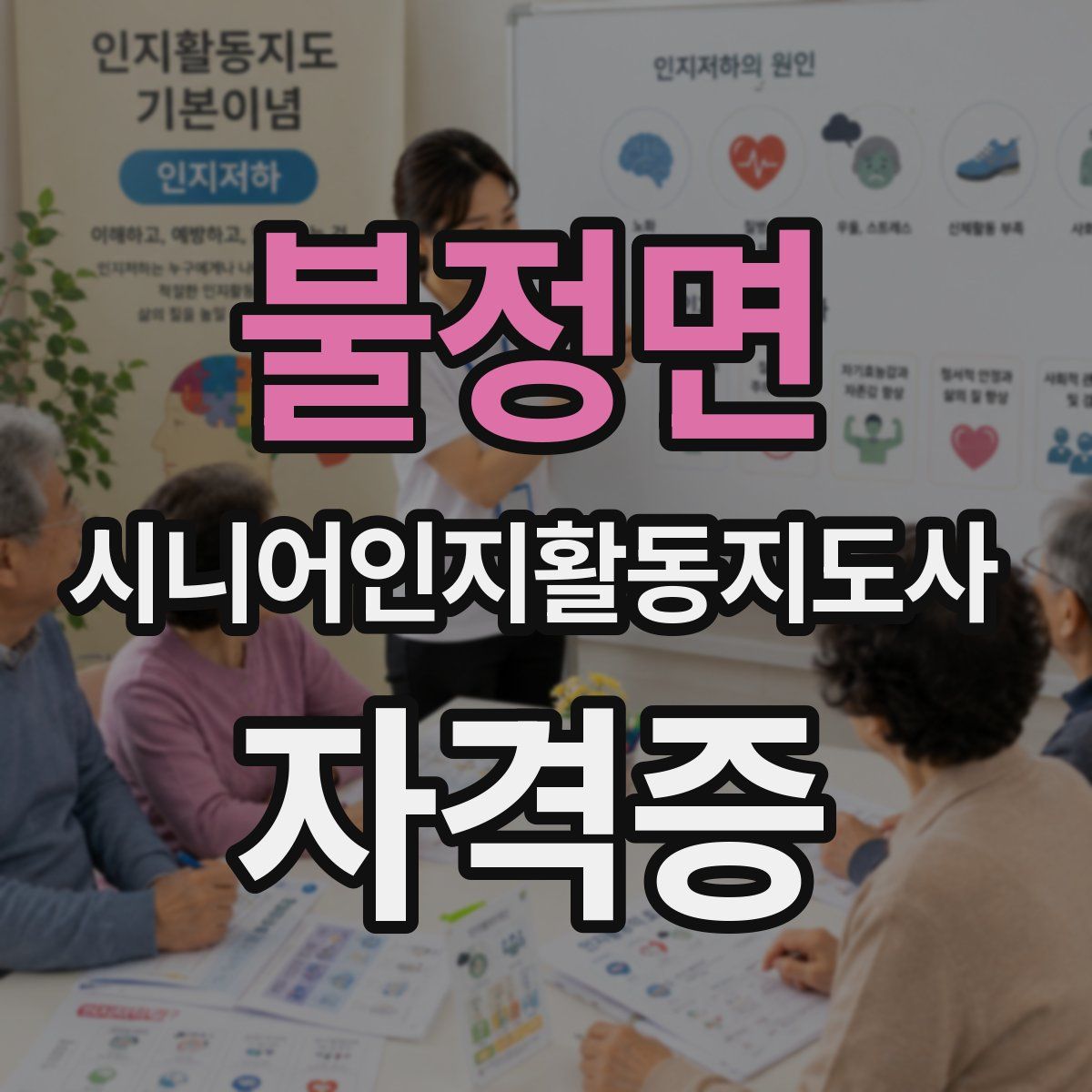 불정면 시니어인지활동지도사 자격증