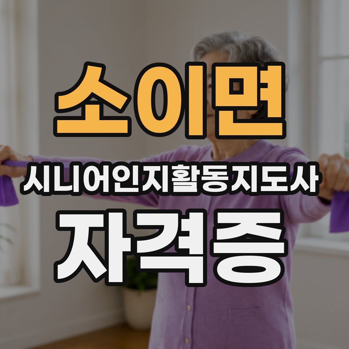 소이면 시니어인지활동지도사 자격증