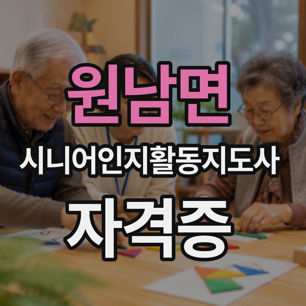 원남면 시니어인지활동지도사 자격증