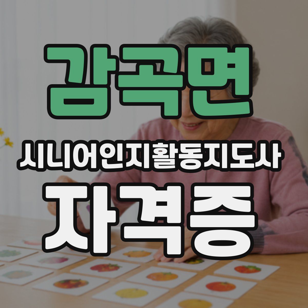 감곡면 시니어인지활동지도사 자격증