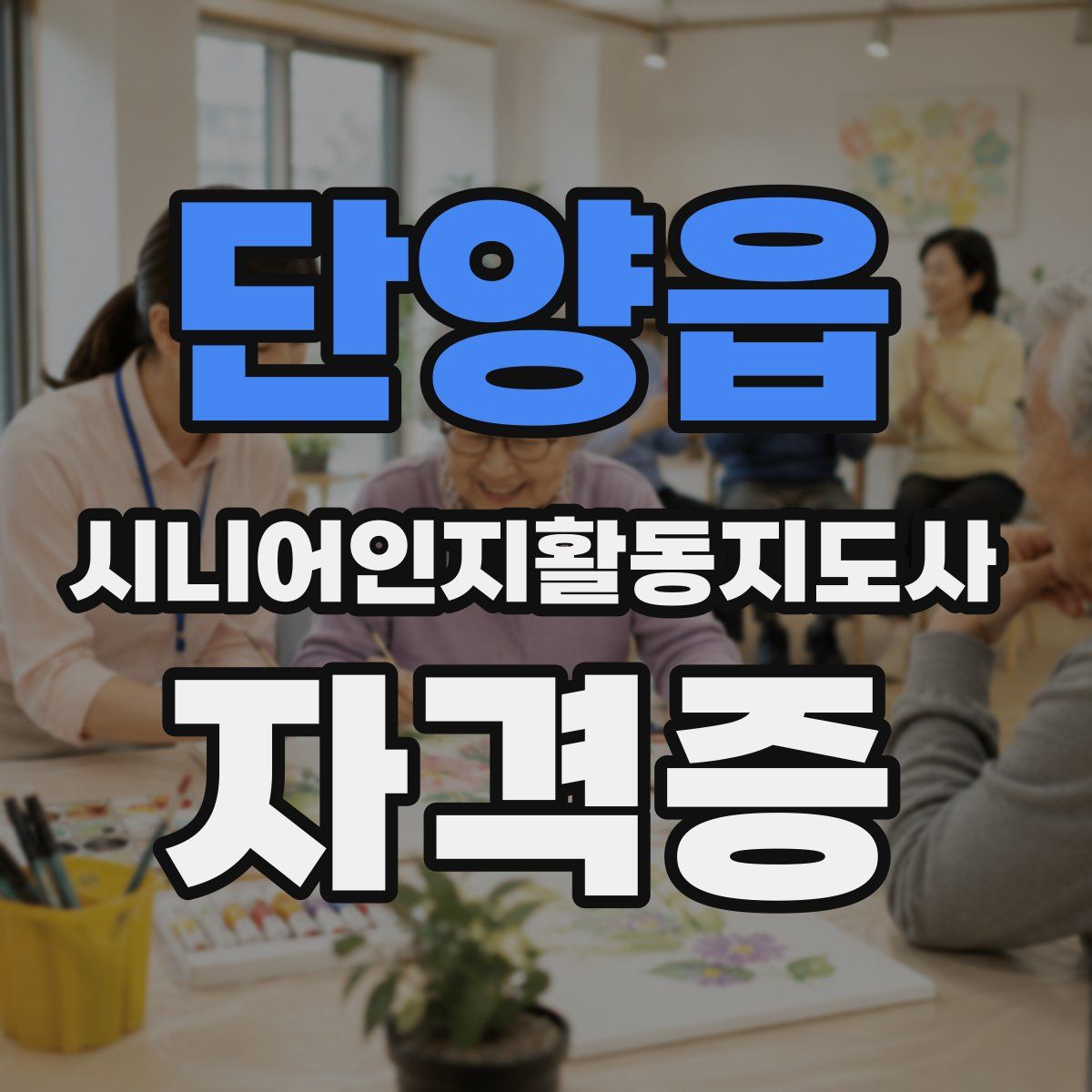 단양읍 시니어인지활동지도사 자격증