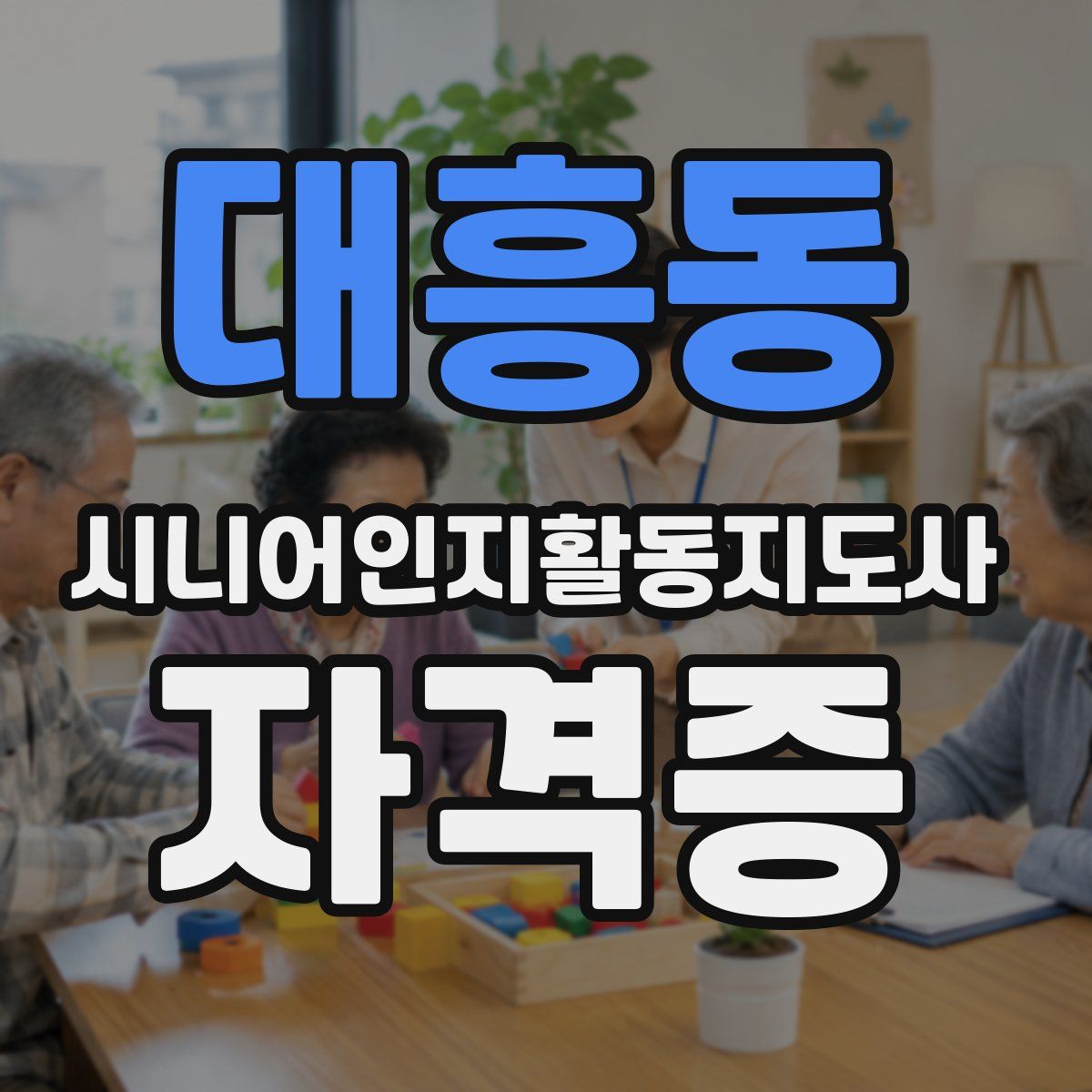대흥동 시니어인지활동지도사 자격증