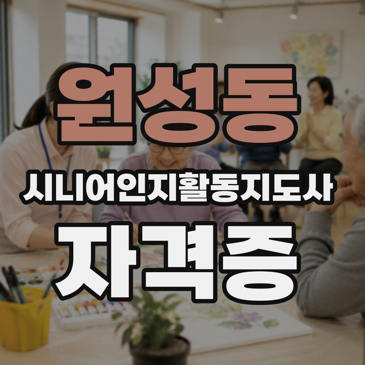 원성동 시니어인지활동지도사 자격증