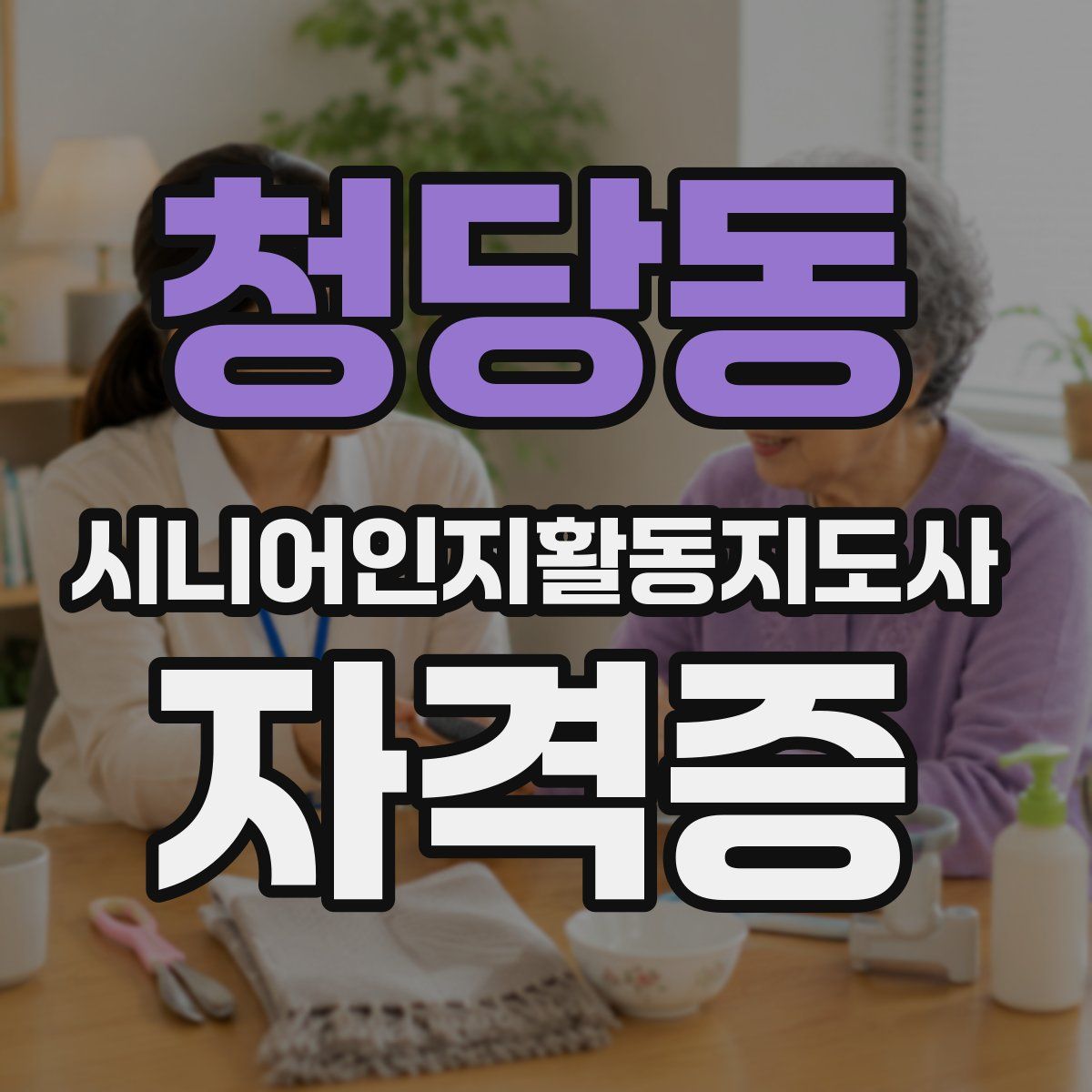 청당동 시니어인지활동지도사 자격증