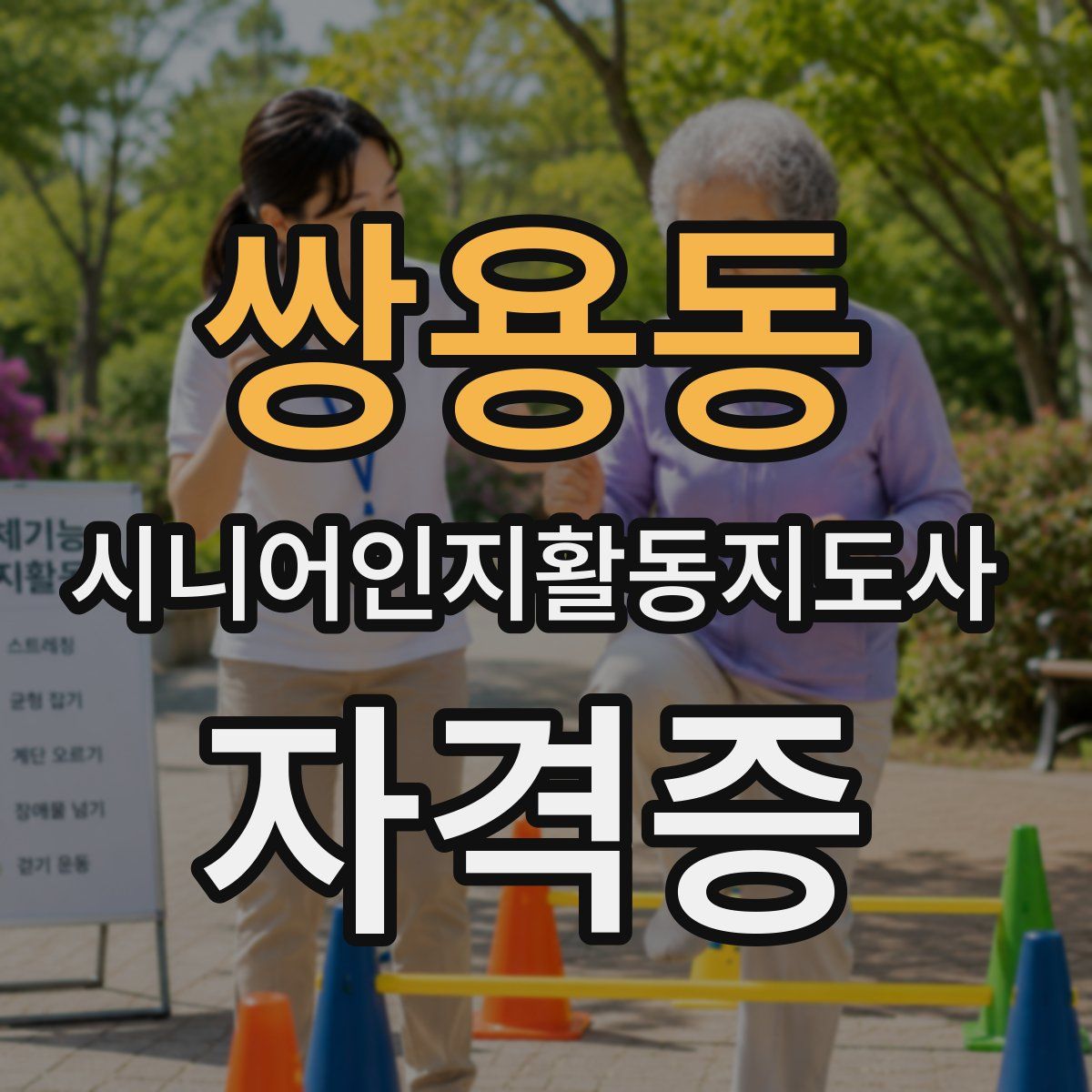 쌍용동 시니어인지활동지도사 자격증