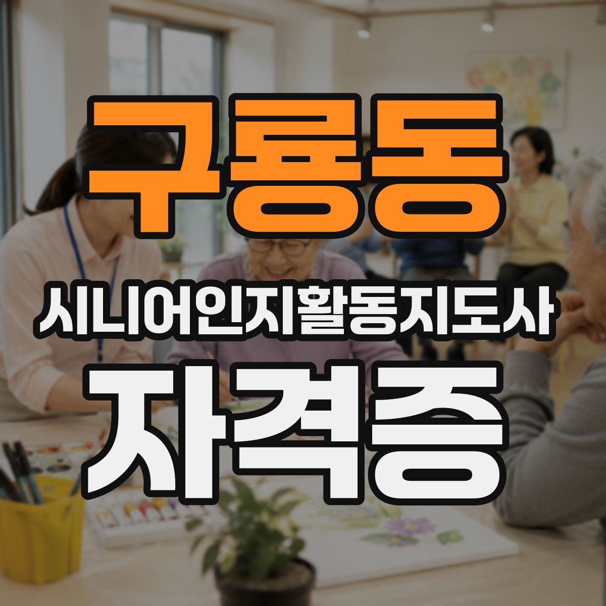구룡동 시니어인지활동지도사 자격증