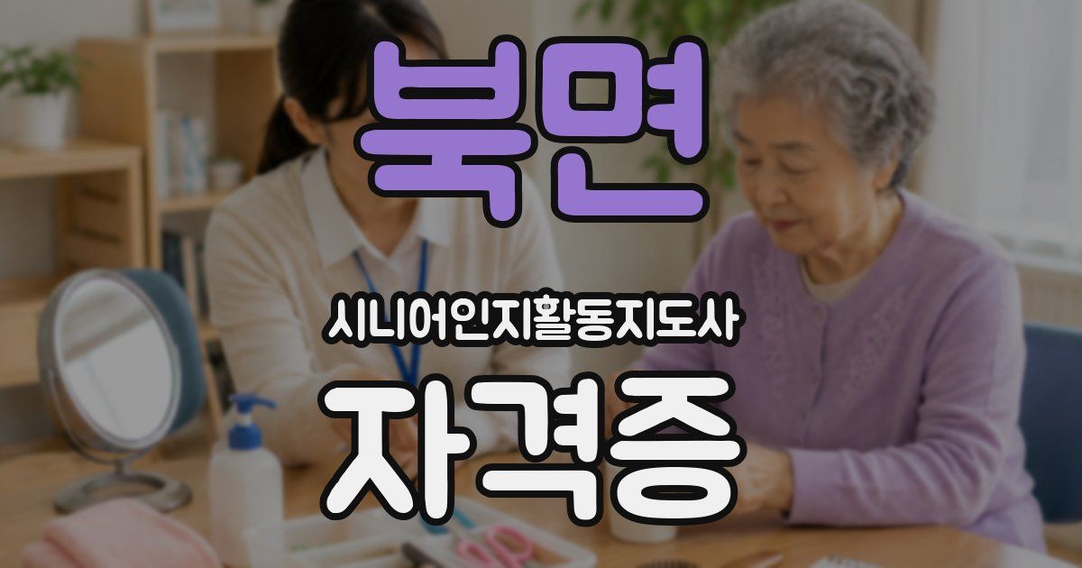 북면 시니어인지활동지도사 자격증