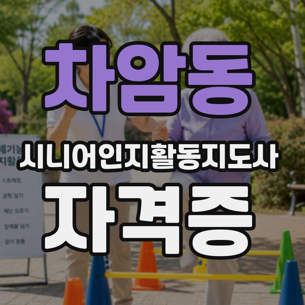 차암동 시니어인지활동지도사 자격증