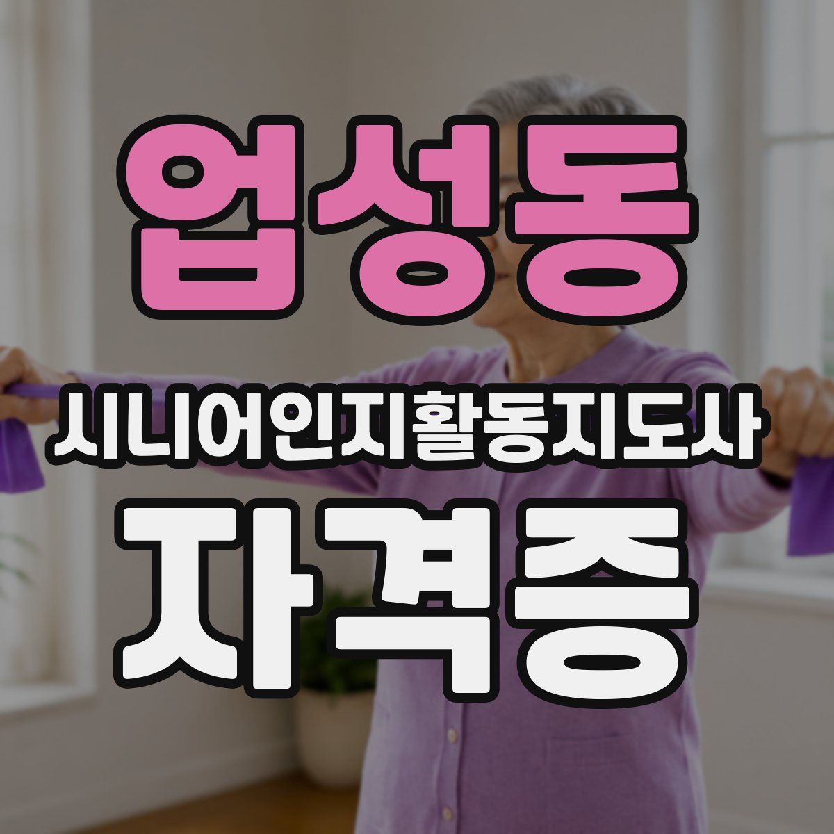 업성동 시니어인지활동지도사 자격증