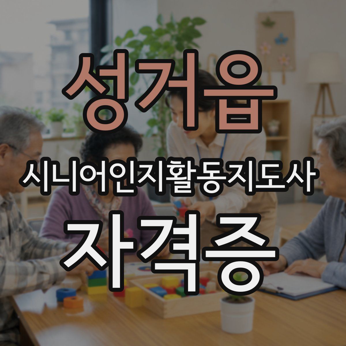 성거읍 시니어인지활동지도사 자격증